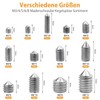 VIGRUE Pack of 260 Grub Screws Taper Tip Hex Grub