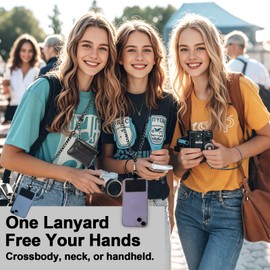 XANGNIER Clip and Go Strap for Phone with Wallet Crossbody, Phone Strap with Zippered Wallet, Adjustable Anti Theft Cellphone Lanyard for Women, Cellphone Chain Accessories,Chain Black