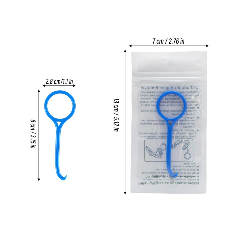 10Pcs Clear Aligner Removal Tool Kit - Portable Retainer Remover