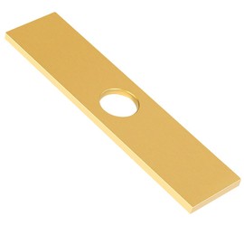 TNROTED 10 Inch Gold Kitchen Faucet Deck Plate, Stainless Steel Hole Cover Deck Plate Escutcheon for 1 or 3 Hole Bathroom Laundry Sink Faucet, Covering Unused Mounting Holes