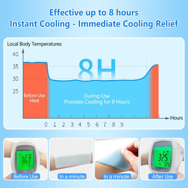 EasYeah Baby Cool Pads for Kids Fever Discomfort, Instant Cooling