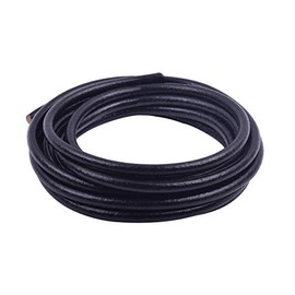 KONMAY 3.0 Meters 6.0mm Black Real Leather Cord for Jewellery Making and Crafting