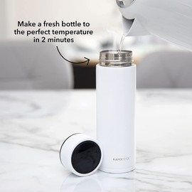 Nuby - RapidCool™ - Prepara la pappa perfetta per neonati in soli 2 minuti - Con distributore di polvere di latte e coperchio digitale - Bianco - 0+ mesi