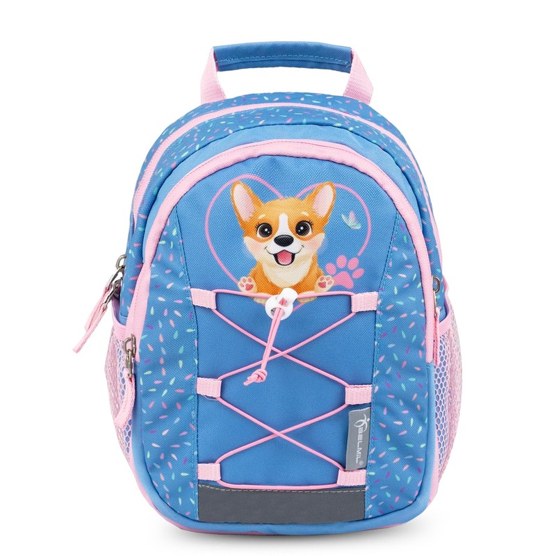 Belmil Mini Kiddy Cute Little Puppy Nursery Backpack, blue