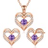 CDE Jewellery Sets for Women 925 Sterling Silver Heart Necklace