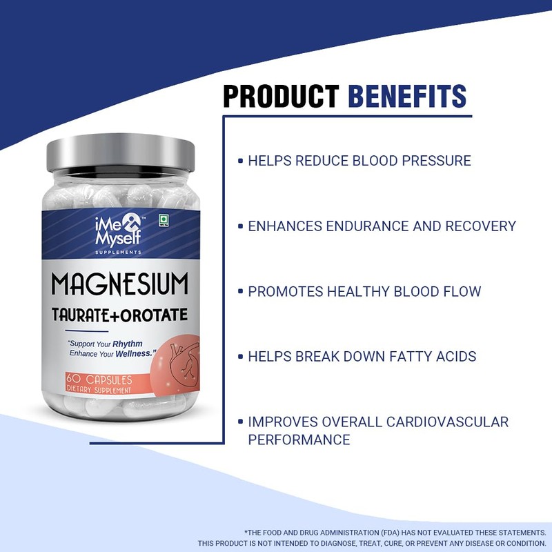 iMeMyself Magnesium Taurate & Orotate Capsules | 60 Veg Capsules