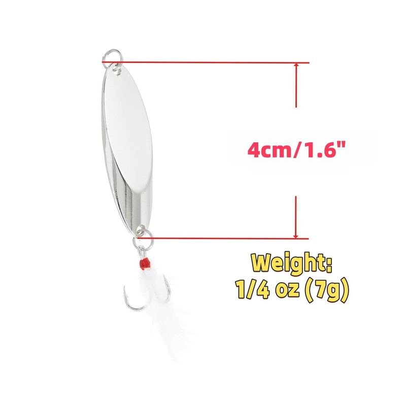 Fishing Spoons Fishing Lures Hard Metal Spinner Baits Reflective Casting