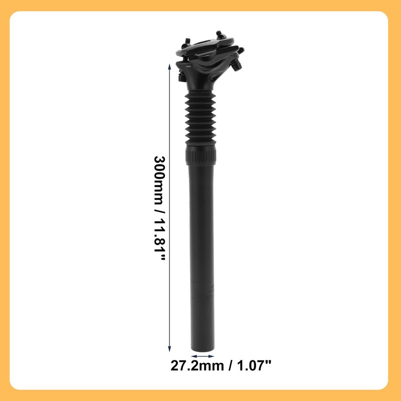 BULLSPANN Bicycle Saddle Post 27.2x300mm Bicycle Seatpost Replacement for Road