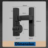 90 Degree Barn Door Lock Latch Keyless Combination Heavy-Duty Weather-Resistant