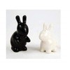Bunny Rabbit Salt & Pepper Shaker Set, Black and White