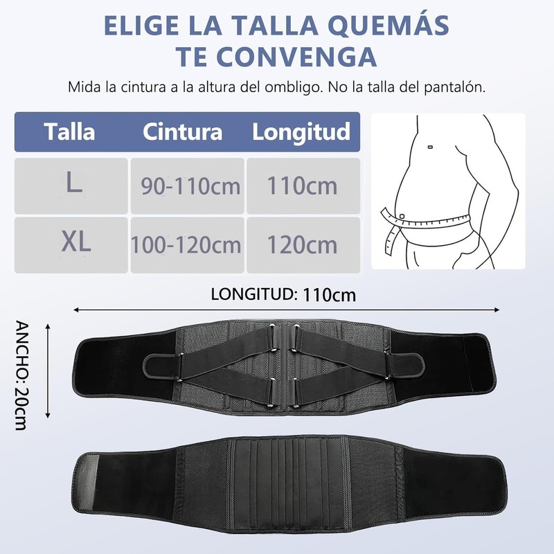 Soporte Lumbar para Hombre y Mujere,faja Lumbar de Doble Compresi?n