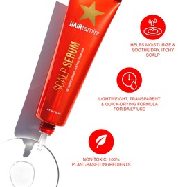 HAIRtamin Gorgeous Growth Scalp Serum - Vitamin-Rich Hair Serum Against Hair Loss - Vegan - For All Hair Types - 60 ml Tube