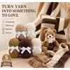 ilauke 5x100g Chenille Yarn Chunky, Crochet Yarn for Amigurumi, Brown