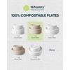 Hihomry 120 Count Compostable Paper Plates Set 7 Inch &