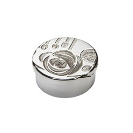 Wentworth Pewter - Small Charles Rennie Mackintosh Inspired Pewter Round Trinket Box, Pill Box, Gift - Diameter:50mmH:25mm