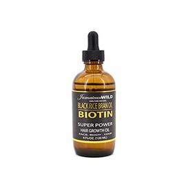 Jamaican Wild Black Rice Oil Hair Growth Oil 4oz - BIOTIN | Super Power Hair Growth Oil for Face,Body, Hair (4 OZ)