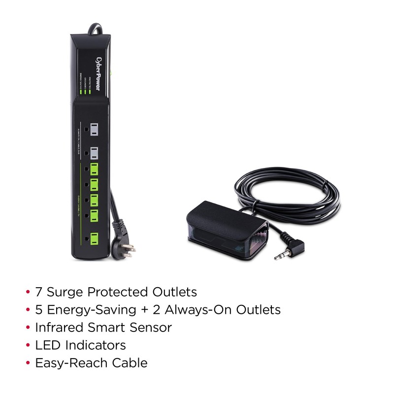 CyberPower HT705GR Tier 2 Advanced Power Strip, 1,500 J/125 V,
