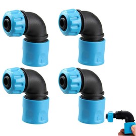 Garden Hose Quick Coupling Angle Adapter, 1/2 Inch Hose Connection 90 Degree, Garden Hose Corner Connector, Angle Connection for Garden Hose, Hose Coupling Angle, Pack of 4