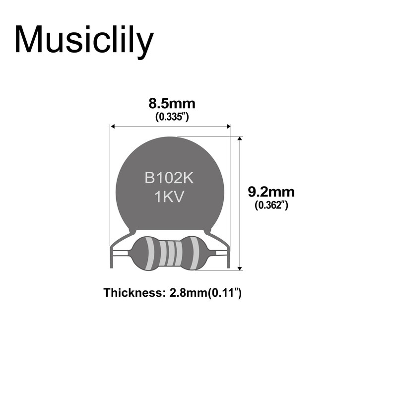 Musiclily Pro Treble Bleed Mod with Ceramic Capacitor and Precision