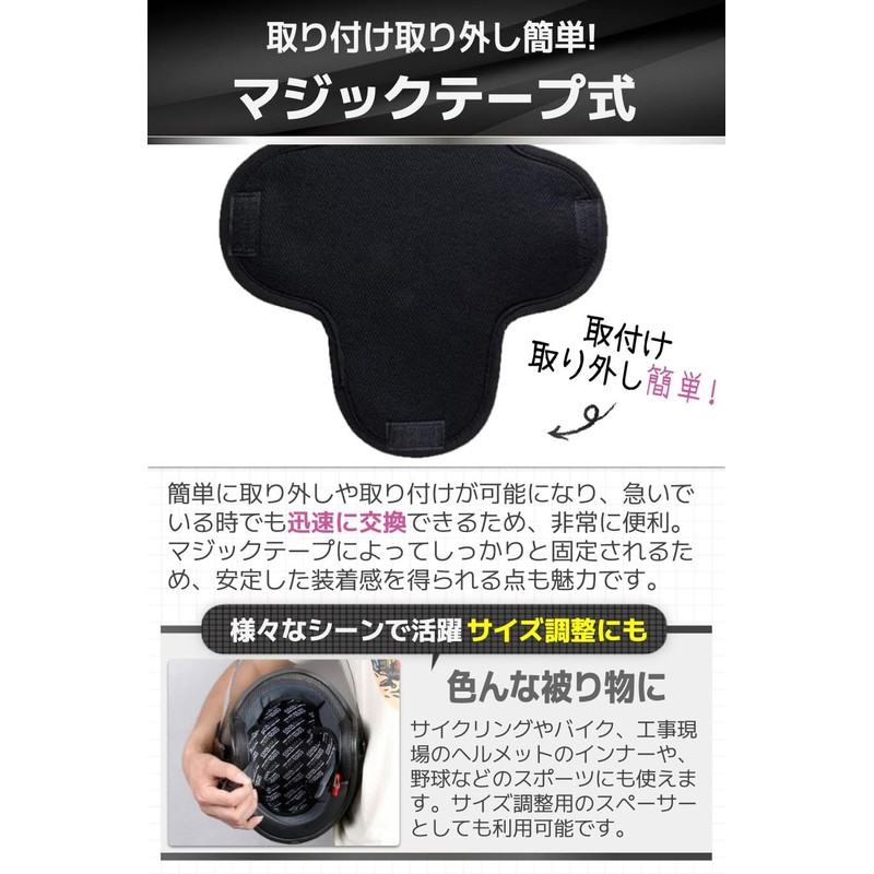 fogman Helmet Inner Pad, Cooling Sensation, Bike Cooling, Size Adjustable,