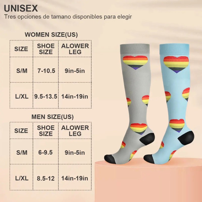 10 Pares Calcetas Compresión U Alivia Varices Y Circulación
