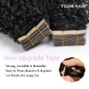 YDDM Black Women's Tape Extensions, Real Hair, Black, Kinky Curly