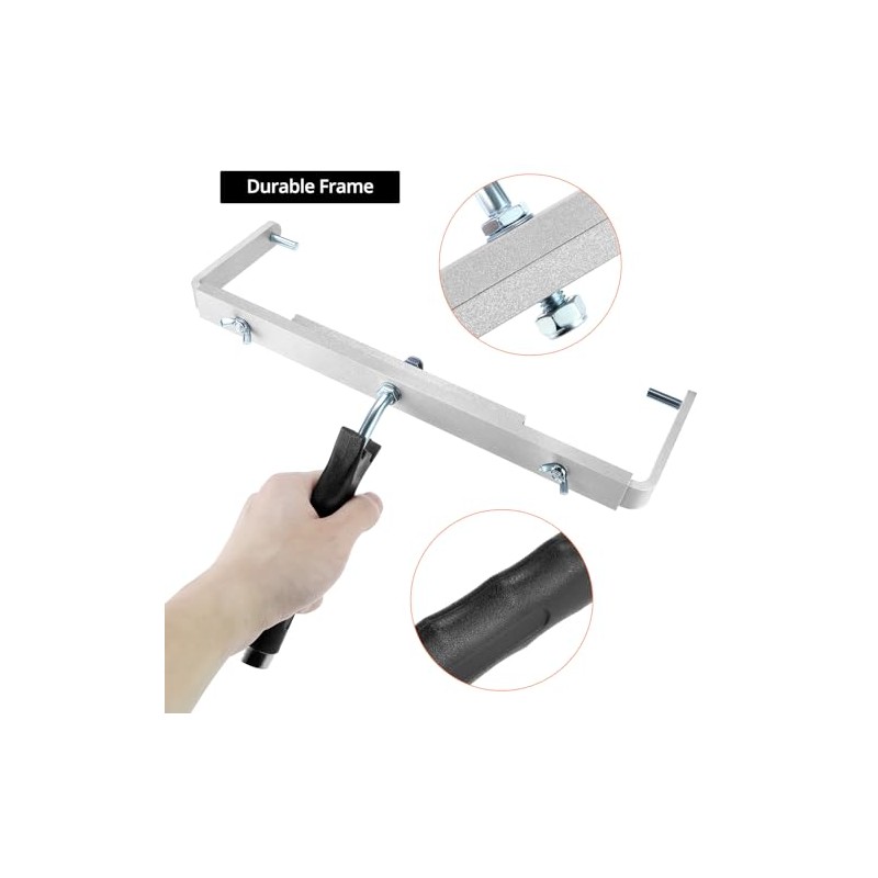QWORK Paint Roller Holder, 12-18 in Aluminum Roller Frame for