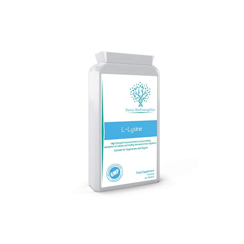 L-Lysine Tablets 1,000mg 90 Tablets - High Strength Essential Amino