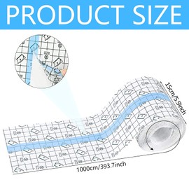 Tattoo Film Healing, Second Skin Tattoo Plaster, 15 cm x 10 m, Large Transparent Shower Plaster, Waterproof Care, Protects Wounds, Anti-Allergic, Can be Used for Sports, Showers, Swimming