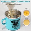 PGYARD Mini Bacon Grease Container With Strainer - 15OZ Farmhouse