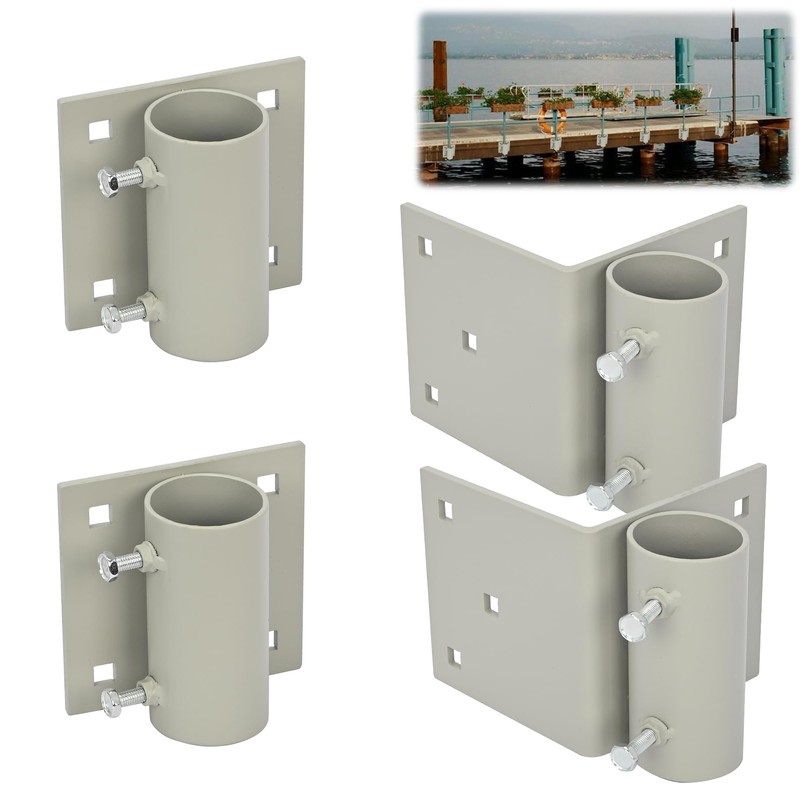 tonchean 4 Pack Stationary Dock Side Leg Pipe Holder Brackets,