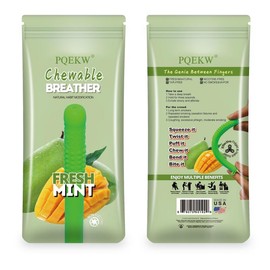 Chewing ventilation stick containing essential oils, used for natural focus aromatherapy, using essential oil aromatherapy to quit smoking Healthcare:_Mango flavor