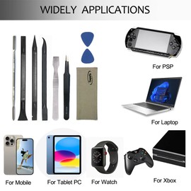 Ewparts Professional Spudger Pry Tool Kit 9PCS Plastic Pry Tool Kits Opening Tool Plastic Spudger Tool Kit Phone Screen Repair Kit Tweezers for iPhone, Laptop, iPad, MacBook, Tablet, Electronics