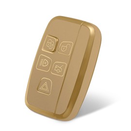 WORCAS Smart 5 Button Key Fob Cover Case Compatible with Jaguar Range Rover Evoque Velar Discovery LR4 Land Rover Sport and Jaguar XF XJ XE F-PACE F-Type(Quicksand-Champagne Gold)
