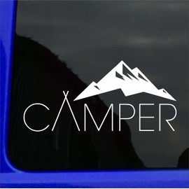 Camper Mountains - Camper Van Vinyl Decal | Camper Van Gift | Camper Bumper Sticker | Suitable for All Campervans