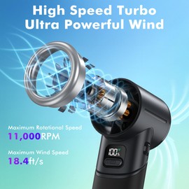 AMACOOL Portable Handheld Turbo Fan丨5 Speed Foldable Hand Fans丨Max 20 Hours Runtime丨Rechargeable Mini Pocket Cooling Fan for Travel, Outdoor Activities, Gifts for Women
