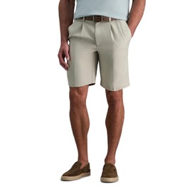 Haggar Cool 18 Pantalón con Pliegue Delantero Corto y Cintura expandible Oculta para Hombre, String, 3-6 Meses
