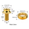 Wanyifa Titanium M8x15mm Bicycle Crank Arm Fixing Bolt with Cap