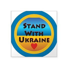 CafePress Stand with Ukraine Sticker Square Bumper Sticker Car Decal