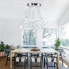 diisunbihuo Modern LED Chandeliers Crystal Chandeliers Ceiling Light Three Rings