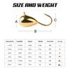 TG-DZURI 20 Pcs Tungsten Ice Fishing Jigs Kit, 3.2mm Teardrop