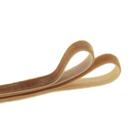 QIANF Vintage Khaki Velvet Ribbon, 3/8 Inch X 25Yd