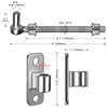 Insaga 304 Stainless Steel Gate Hinges Set - Heavy Duty