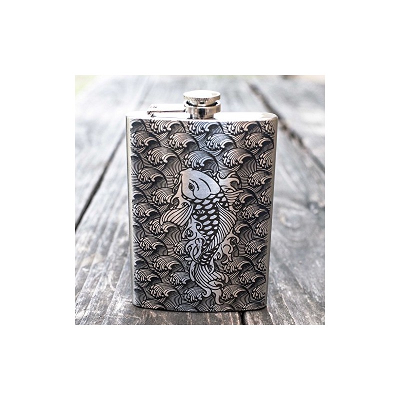8oz Koi Stainless Steel Flask