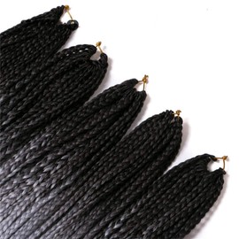 Feibin Hair Extensions Wigs 5 Pairs Set 22 Pcs Braid Hip Hop Dance Hairstyle Jumbo Pigtails for Braiding Gradient Hair Extensions Braid Cornrow Braid Braid Unisex Hip Hop Hair Extensions (28# Black+Gray)