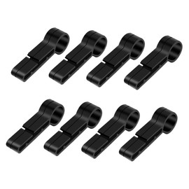 SEWOART 8pcs Non-Slip Buckle Flashlight Holder Black Hard Hat Plastic Stand Helmet Black Hard Hat Hook Hard Hat Holder Hardhat Hooks Hard Hat Light Clips Hardhat Clips Black Headlamp Clip