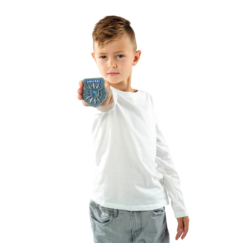 Simba 108102669 - Polizei Basic Set, Funkgerät, Pistole, Handschellen, Mappe,