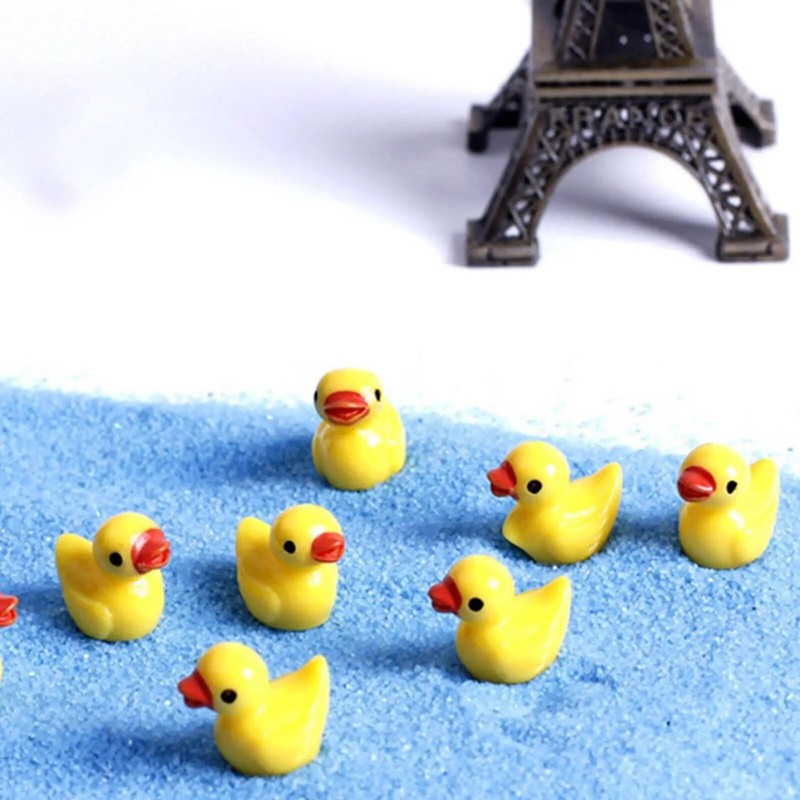 SELECOCO Miniature Ducks Set of 10 Terranium Gardening Dollhouse Garden