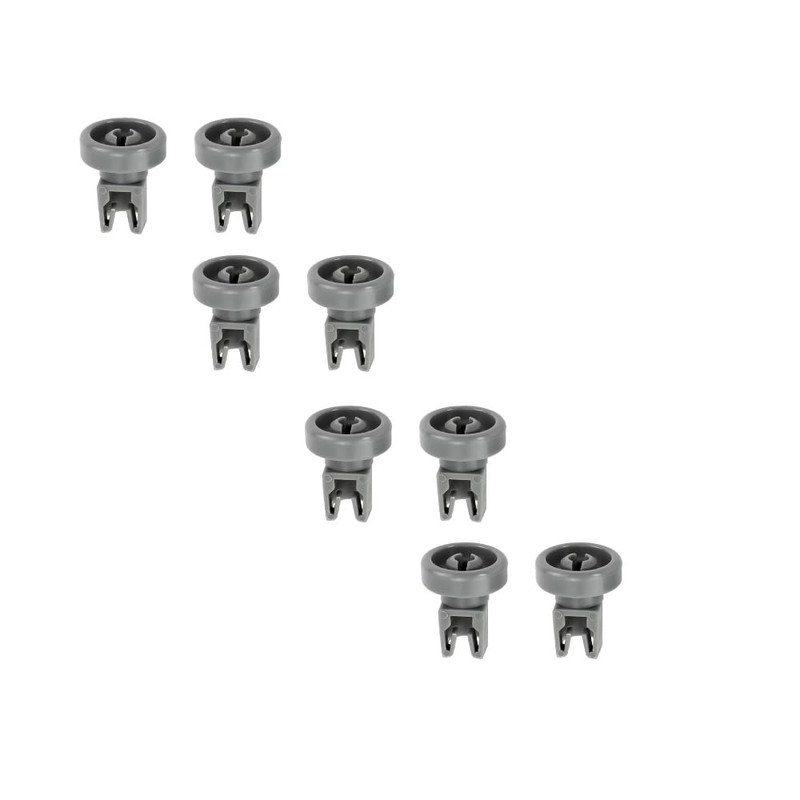 8 X Universal Dishwasher Upper Basket Wheels Compatible With Electrolux,