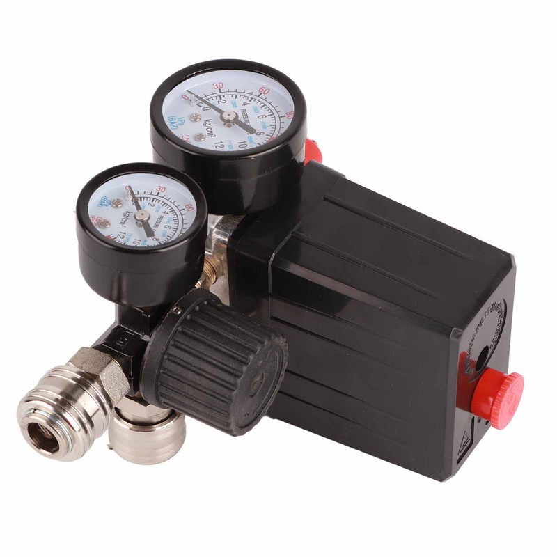 Air Compressor Pressure Switch 1/4in 4 Holes Controller Regulator Valve